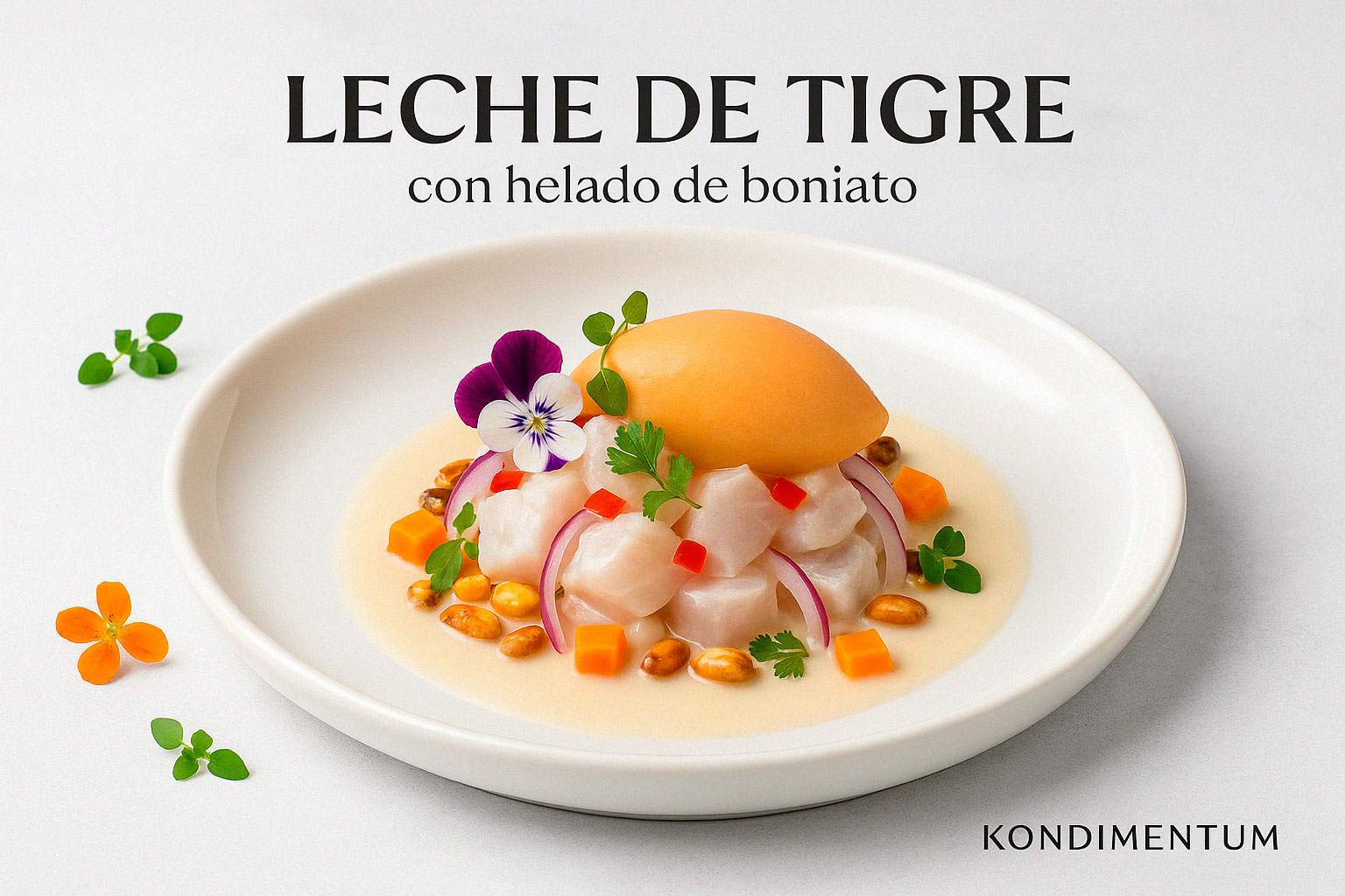 Ceviche de corvina con leche de tigre