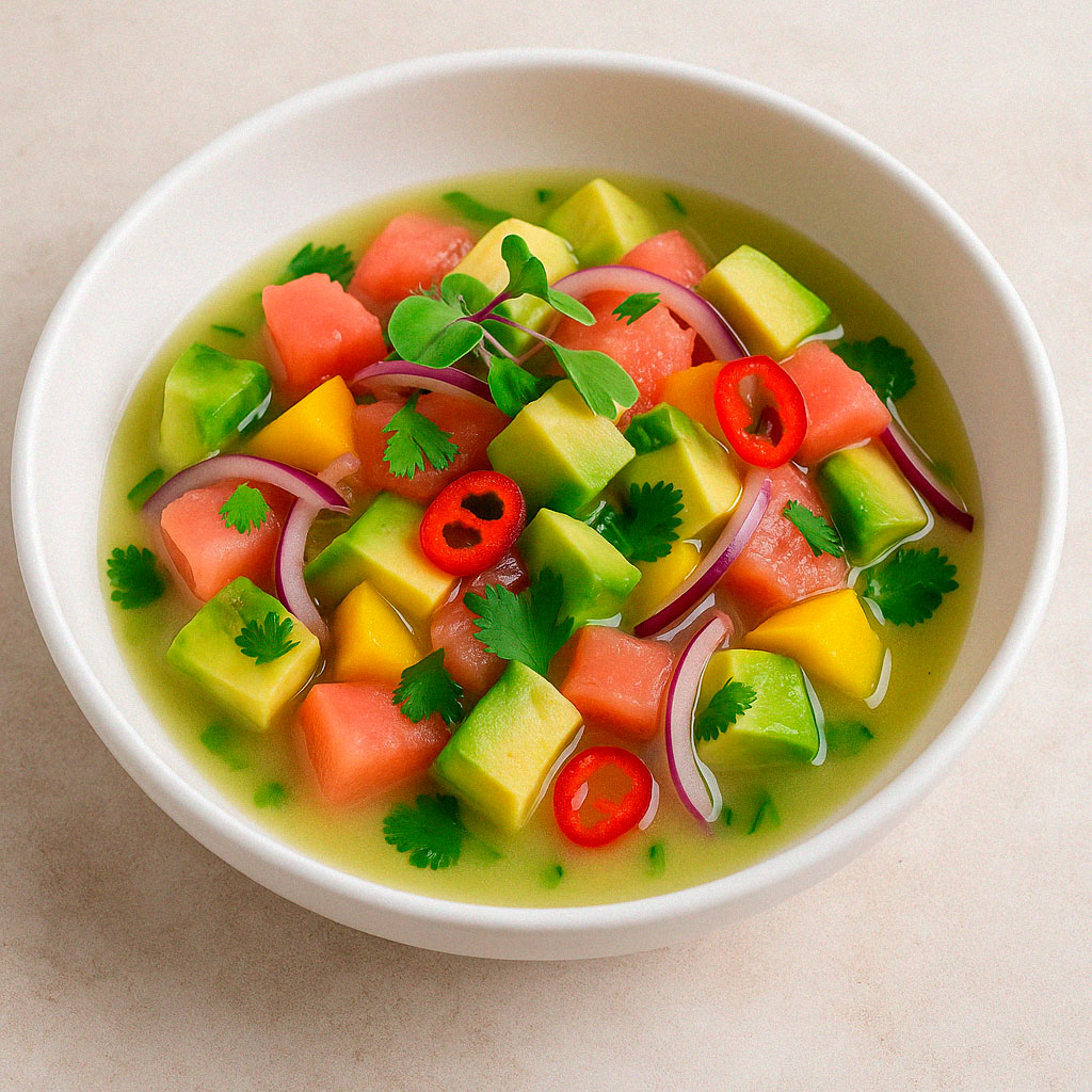 ceviche vegano de sandía