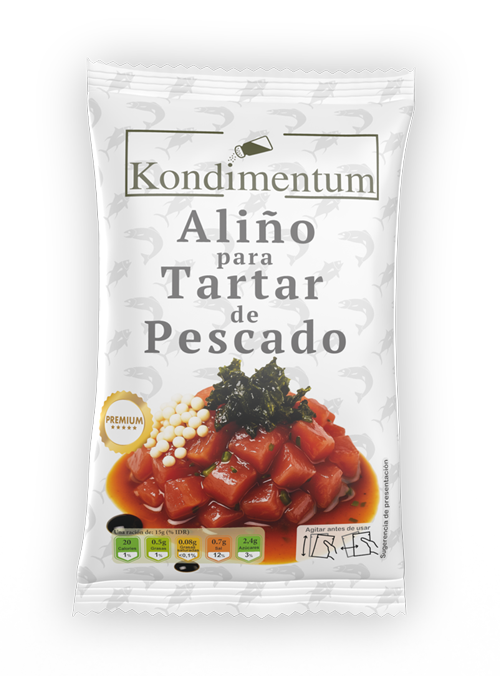 Aliño salsa para tartar de pescado, atún y salmón
